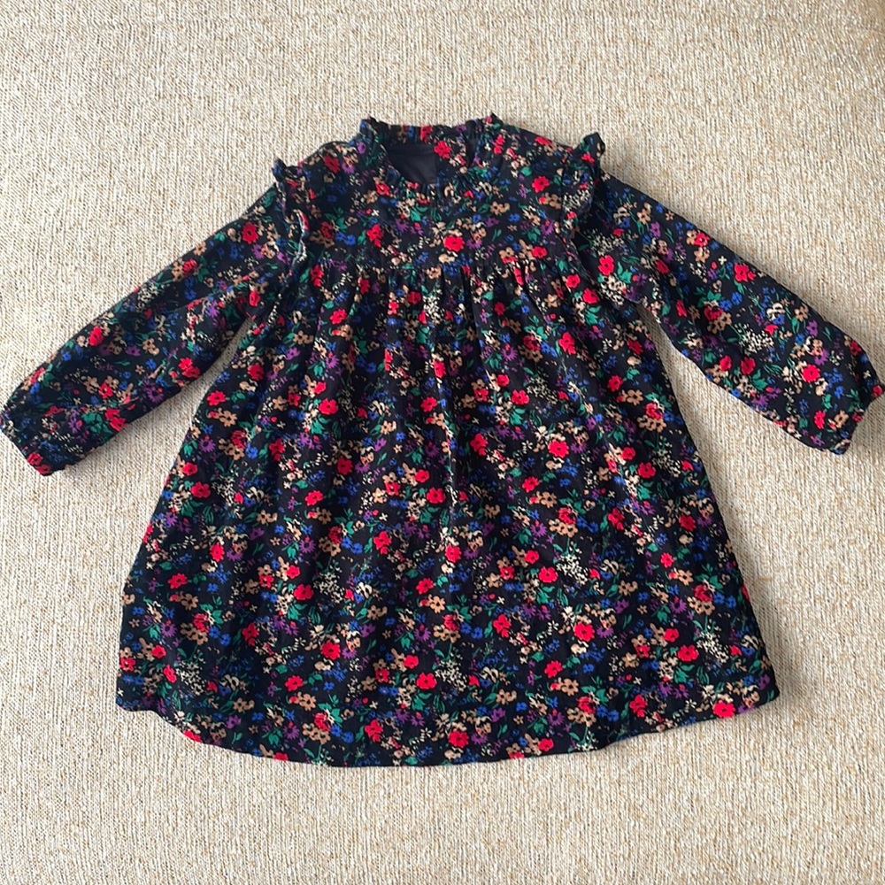 Baby GAP | vintage-y floral-print corduroy dress 3T